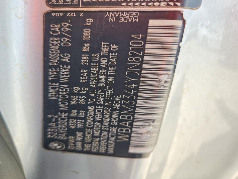 Продажа на аукционе авто 2000 Bmw 323, vin: WBABM3344YJN82104, номер лота: 54475276