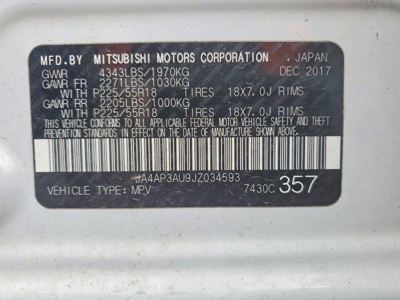 Aukcja sprzedaży 2018 Mitsubishi Outlander Sport, vin: JA4AP3AU9JZ034593, numer aukcji: 52675006