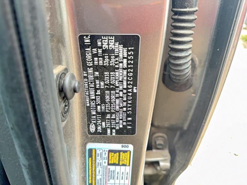 2012 Kia Sorento მანქანა იყიდება აუქციონზე, vin: 5XYKU4A62CG212551, აუქციონის ნომერი: 53626706