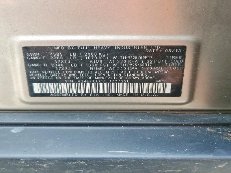 Продаж на аукціоні авто 2014 Subaru Outback, vin: 4S4BRCCC2E3227326, номер лоту: 54252916