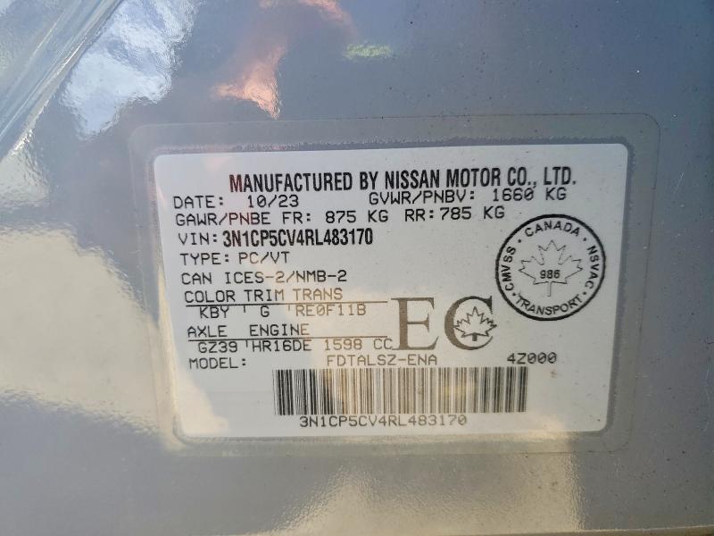 Aukcja sprzedaży 2024 Nissan Kicks, vin: 3N1CP5CV4RL483170, numer aukcji: 54168346