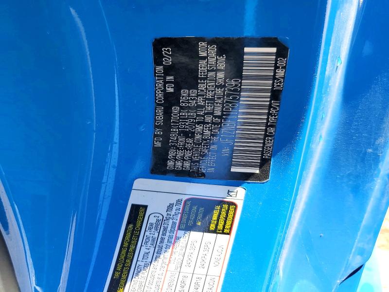 52059826 :رقم المزاد ، JF1ZNBF11P8757396 vin ، 2023 Toyota Gr 86 مزاد بيع