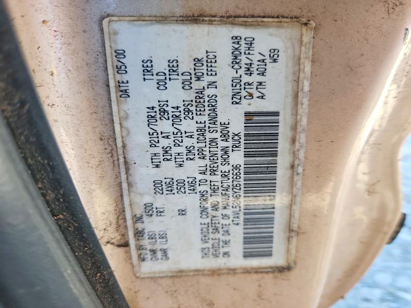 51920716 :رقم المزاد ، 4TAVL52N6YZ676636 vin ، 2000 Toyota Tacoma مزاد بيع