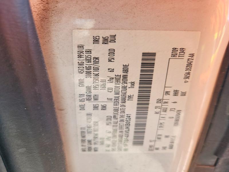 2018 Ford Transit მანქანა იყიდება აუქციონზე, vin: 1FTBF4XV0JKB05241, აუქციონის ნომერი: 55390036