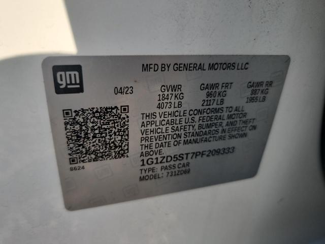 Aukcja sprzedaży 2023 Chevrolet Malibu, vin: 1G1ZD5ST7PF209333, numer aukcji: 52935796