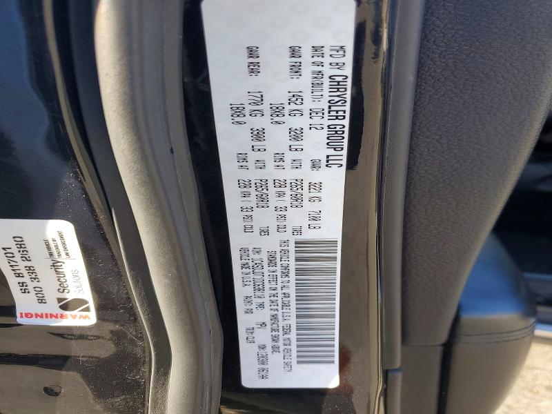 52697816 :رقم المزاد ، 1C4SDJDT1DC638110 vin ، 2013 Dodge Durango مزاد بيع