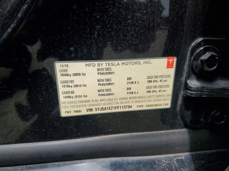 Aukcja sprzedaży 2015 Tesla Model S, vin: 5YJSA1E21FF113794, numer aukcji: 55451266