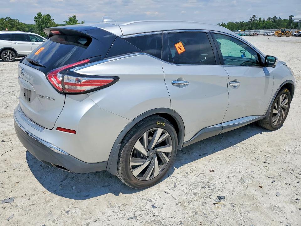 2017 Nissan Murano მანქანა იყიდება აუქციონზე, vin: 5N1AZ2MG0HN155168, აუქციონის ნომერი: 53106176