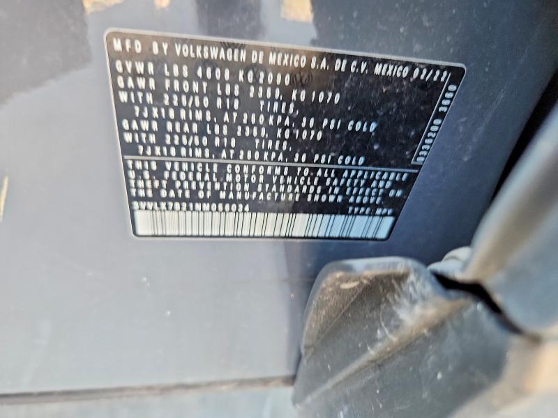 Aukcja sprzedaży 2022 Volkswagen Taos, vin: 3VVLX7B21NM056034, numer aukcji: 53360526