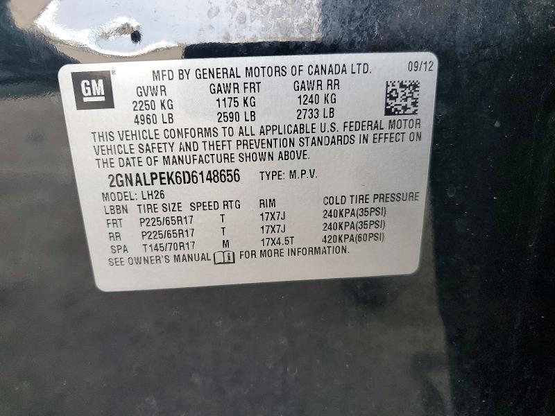 2013 Chevrolet Equinox მანქანა იყიდება აუქციონზე, vin: 2GNALPEK6D6148656, აუქციონის ნომერი: 41628616