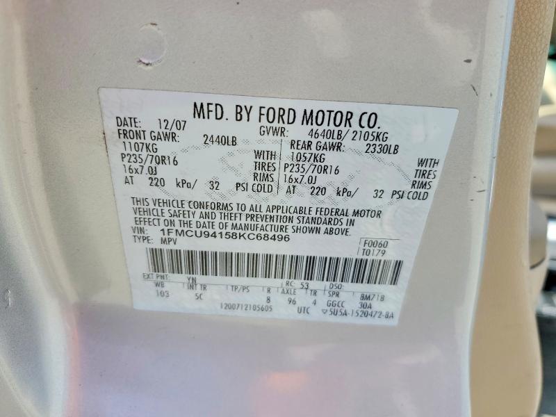 Продаж на аукціоні авто 2008 Ford Escape, vin: 1FMCU94158KC68496, номер лоту: 53274736