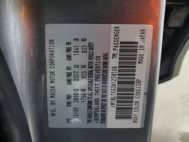 Aukcja sprzedaży 2010 Mazda 3, vin: JM1BL1SG3A1258508, numer aukcji: 53411456