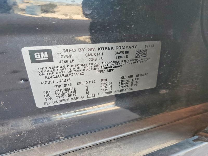 Auction sale of the 2014 Buick Encore, vin: KL4CJASB6EB744142, lot number: 53242096