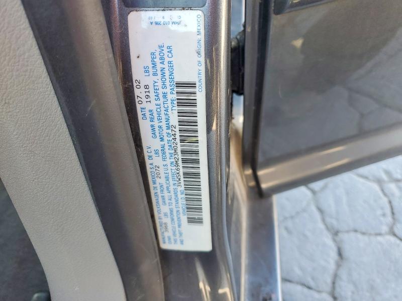 53689896 :رقم المزاد ، 3VWSK69M23M024472 vin ، 2003 Volkswagen Jetta مزاد بيع