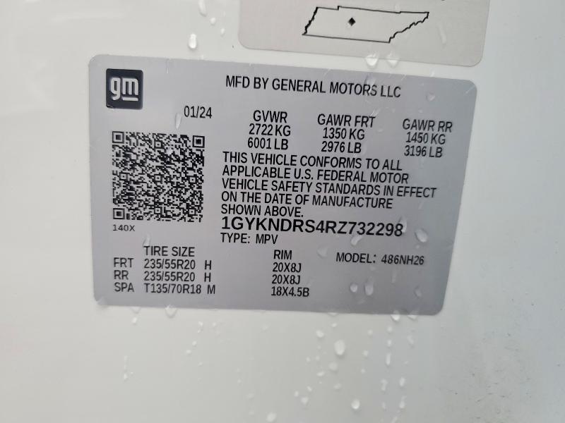 Aukcja sprzedaży 2024 Cadillac Xt5, vin: 1GYKNDRS4RZ732298, numer aukcji: 54429756