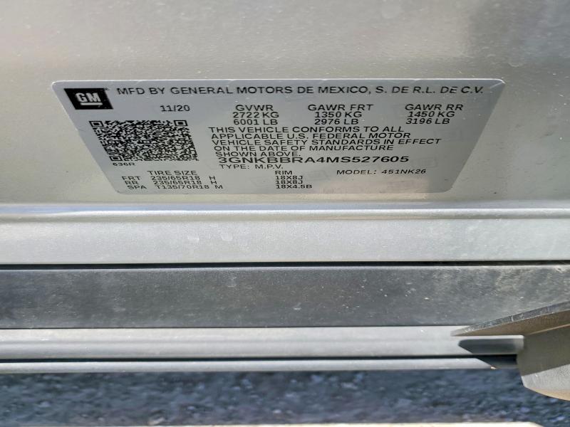 Продажа на аукционе авто 2021 Chevrolet Blazer, vin: 3GNKBBRA4MS527605, номер лота: 54664026