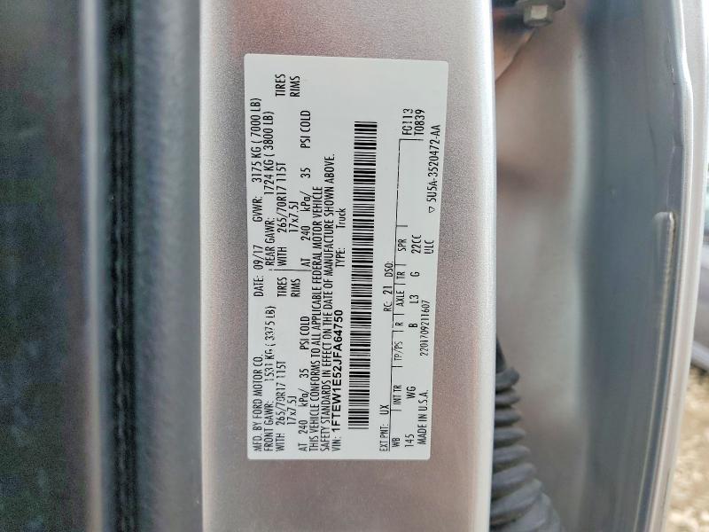 Aukcja sprzedaży 2018 Ford F150, vin: 1FTEW1E52JFA64750, numer aukcji: 54070056