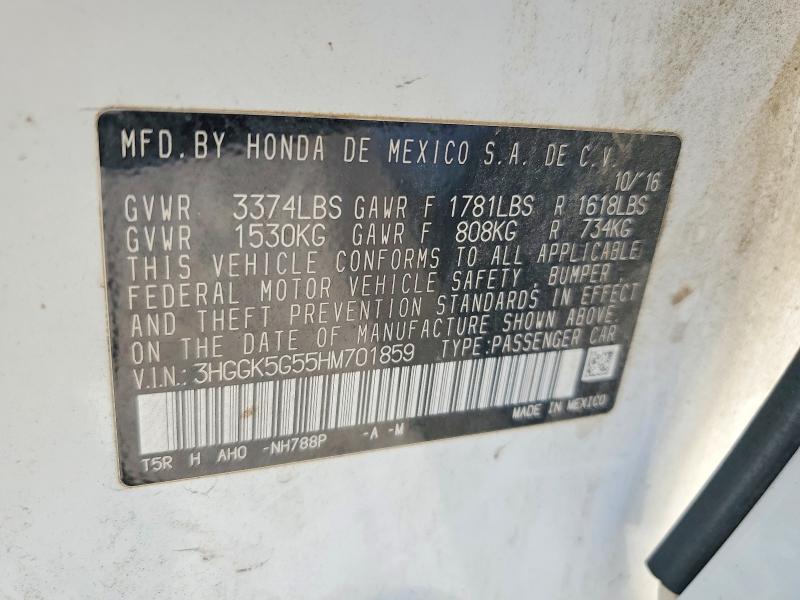 Aukcja sprzedaży 2017 Honda Fit, vin: 3HGGK5G55HM701859, numer aukcji: 54277296