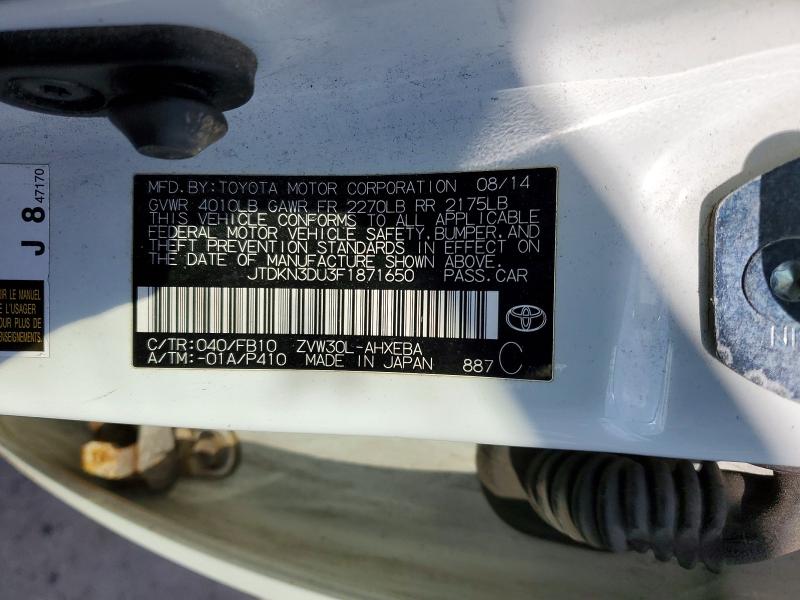 Продаж на аукціоні авто 2015 Toyota Prius, vin: JTDKN3DU3F1871650, номер лоту: 51992756