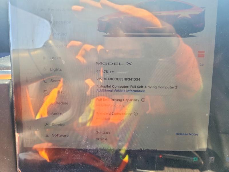 2022 Tesla Model X მანქანა იყიდება აუქციონზე, vin: 7SAXCDE53NF341034, აუქციონის ნომერი: 54793246