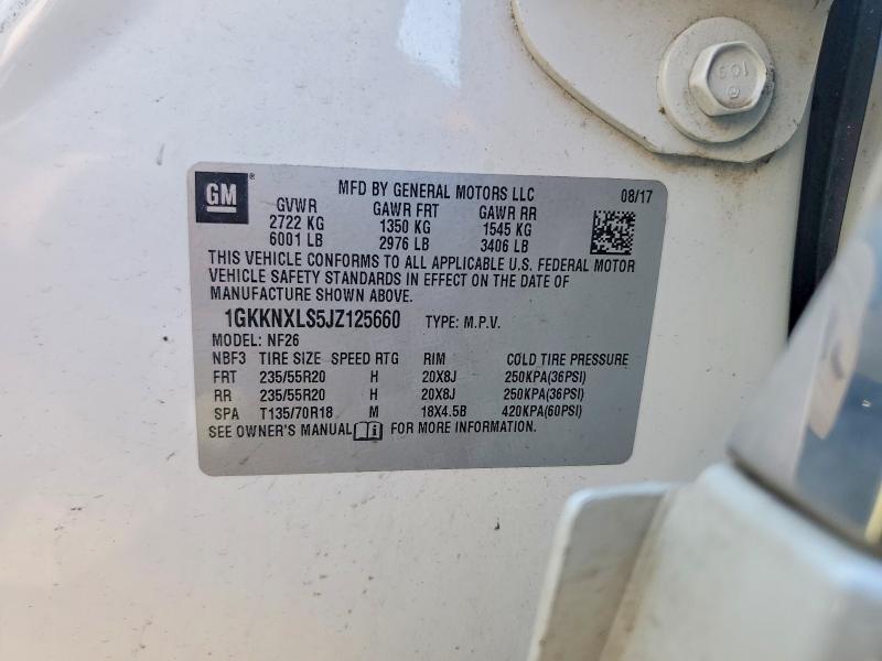 Продажа на аукционе авто 2018 Gmc Acadia, vin: 1GKKNXLS5JZ125660, номер лота: 53755456