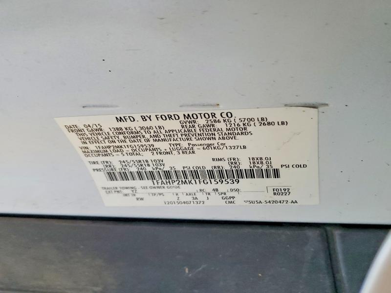 Продажа на аукционе авто 2015 Ford Taurus, vin: 1FAHP2MK1FG159539, номер лота: 53084176