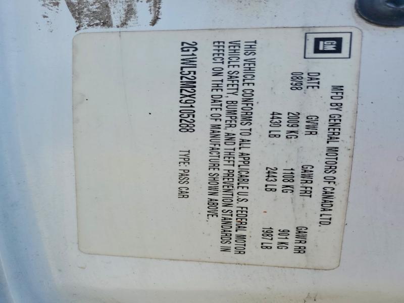 Aukcja sprzedaży 1999 Chevrolet Lumina, vin: 2G1WL52M2X9105288, numer aukcji: 53071566