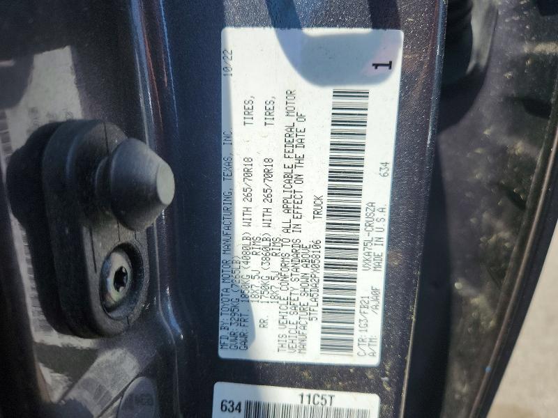 Продаж на аукціоні авто 2023 Toyota Tundra, vin: 5TFLA5DA2PX058106, номер лоту: 53742096