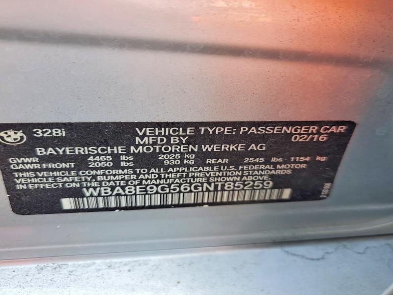 Продаж на аукціоні авто 2016 Bmw 328, vin: WBA8E9G56GNT85259, номер лоту: 54248266