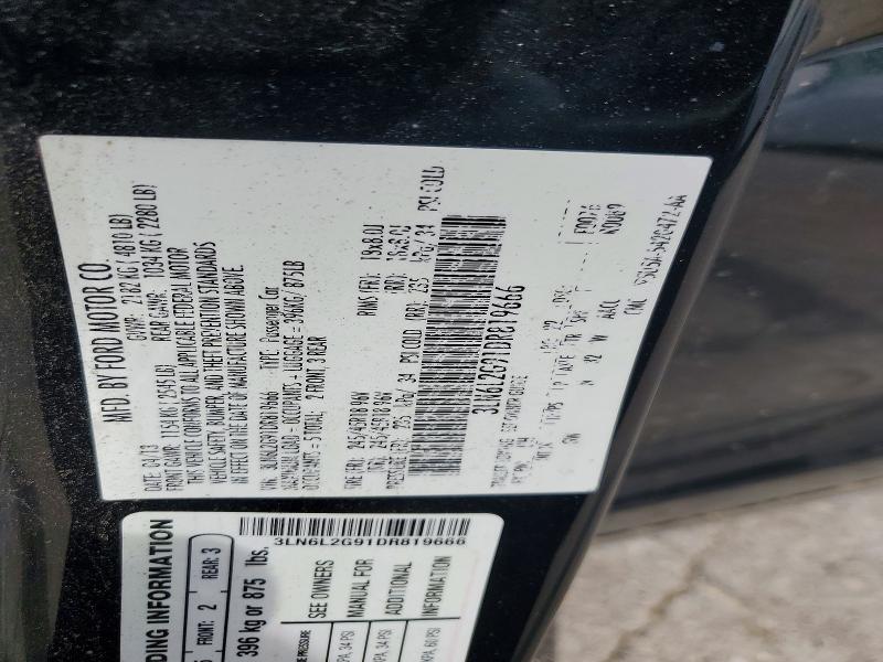 53269246 :رقم المزاد ، 3LN6L2G91DR819666 vin ، 2013 Lincoln Mkz مزاد بيع