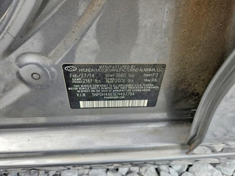 Продажа на аукционе авто 2014 Hyundai Elantra, vin: 5NPDH4AE5EH497794, номер лота: 54411906