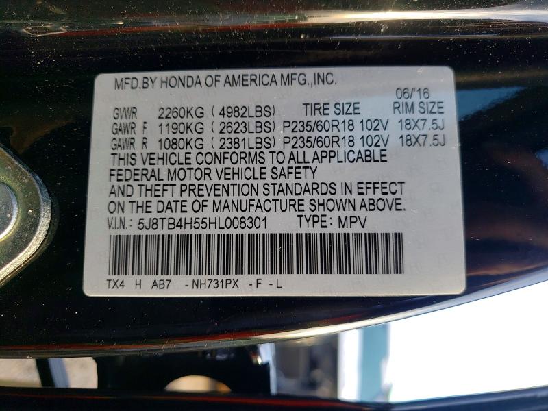 Продаж на аукціоні авто 2017 Acura Rdx, vin: 5J8TB4H55HL008301, номер лоту: 51790546