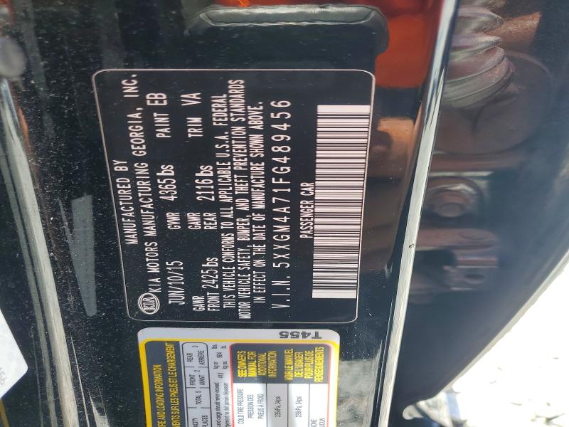 Aukcja sprzedaży 2015 Kia Optima, vin: 5XXGM4A71FG489456, numer aukcji: 55456416