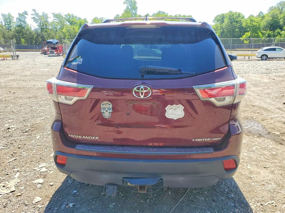 52196336 :رقم المزاد ، 5TDDKRFH2ES035771 vin ، 2014 Toyota Highlander مزاد بيع