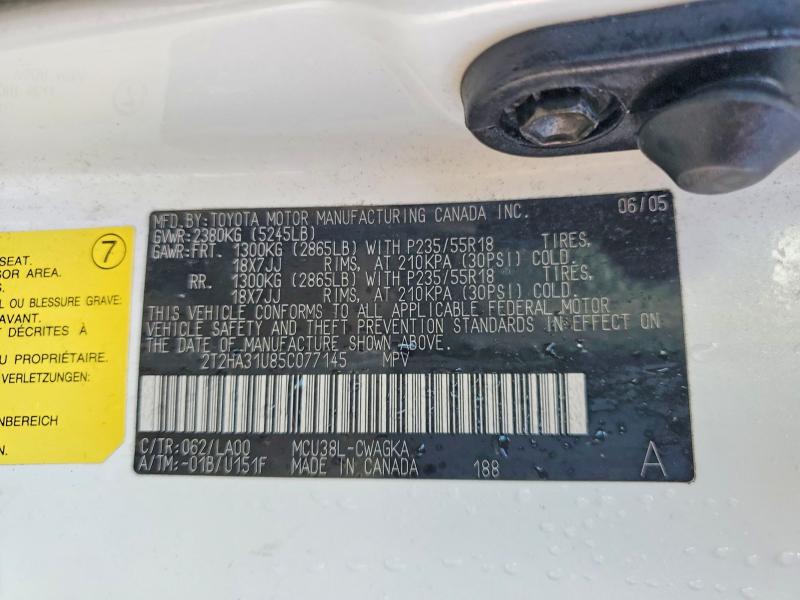 Aukcja sprzedaży 2005 Lexus Rx, vin: 2T2HA31U85C077145, numer aukcji: 52333656