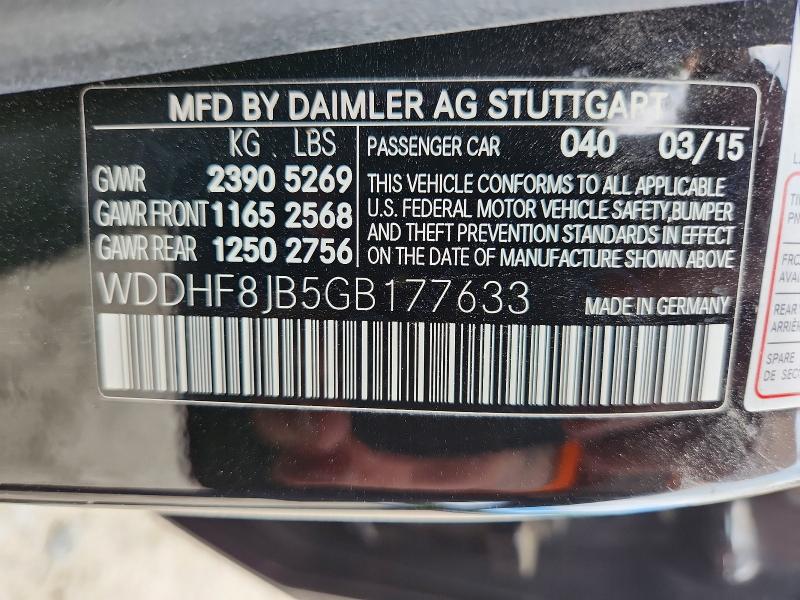 Продажа на аукционе авто 2016 Mercedes-benz E, vin: WDDHF8JB5GB177633, номер лота: 54948896