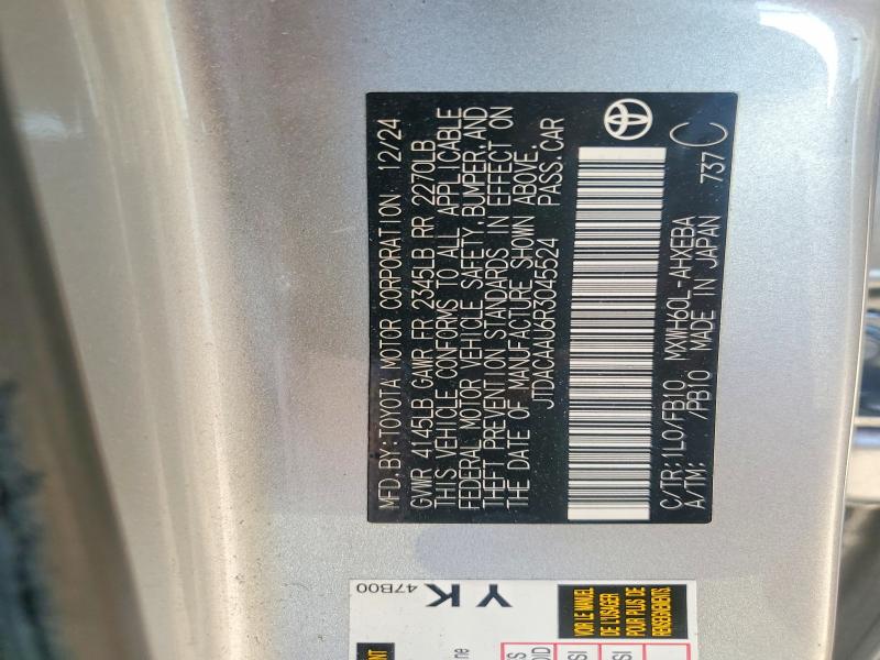 Продаж на аукціоні авто 2024 Toyota Prius, vin: JTDACAAU6R3045524, номер лоту: 54079606