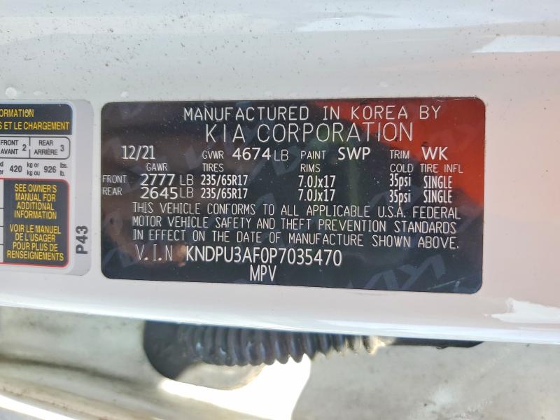 Aukcja sprzedaży 2023 Kia Sportage, vin: KNDPU3AF0P7035470, numer aukcji: 53607456