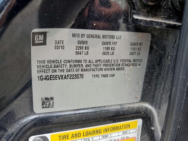 Продажа на аукционе авто 2010 Buick Lacrosse, vin: 1G4GE5EVXAF223576, номер лота: 55027996