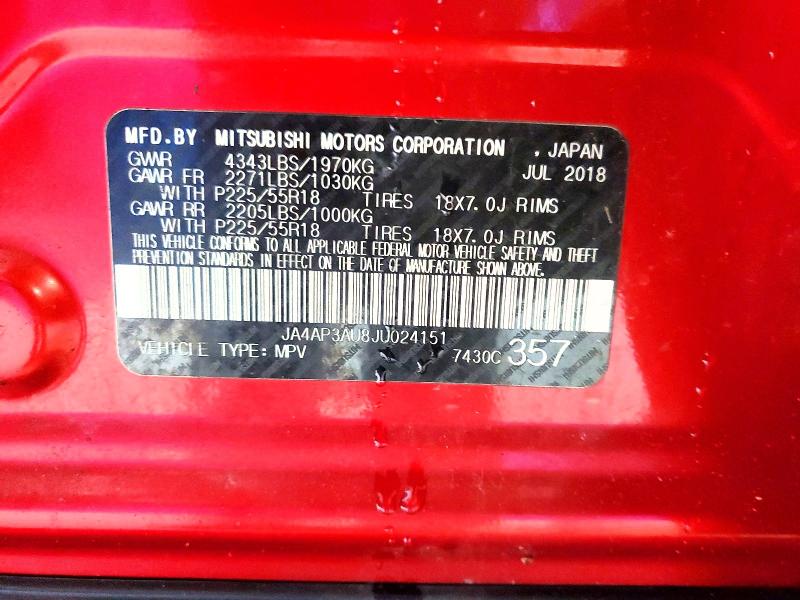 Продаж на аукціоні авто 2018 Mitsubishi Outlander Sport, vin: JA4AP3AU8JU024151, номер лоту: 53390416