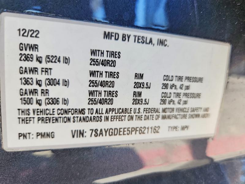 Aukcja sprzedaży 2023 Tesla Model Y, vin: 7SAYGDEE5PF621162, numer aukcji: 52751996