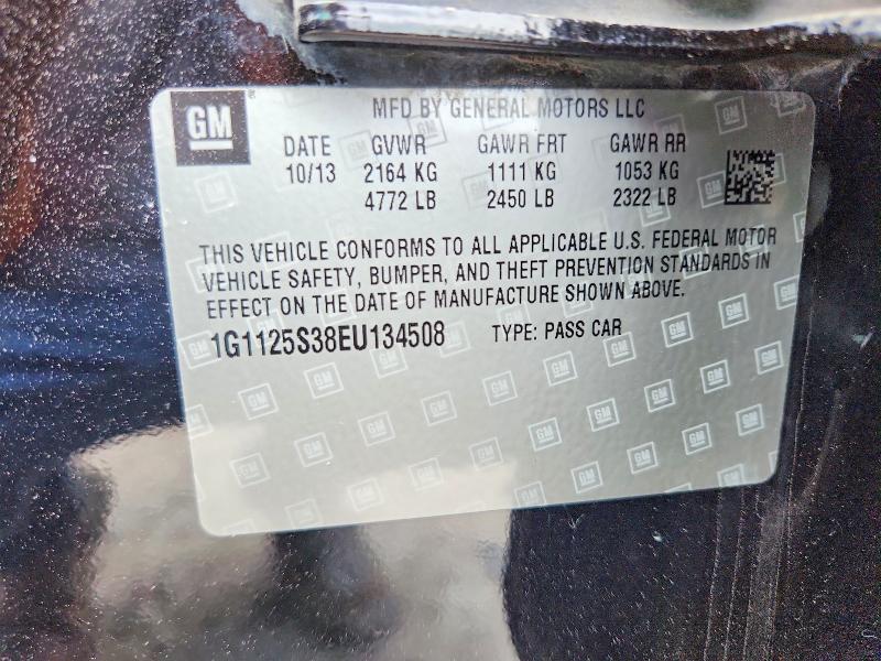 Aukcja sprzedaży 2014 Chevrolet Impala, vin: 1G1125S38EU134508, numer aukcji: 54111046