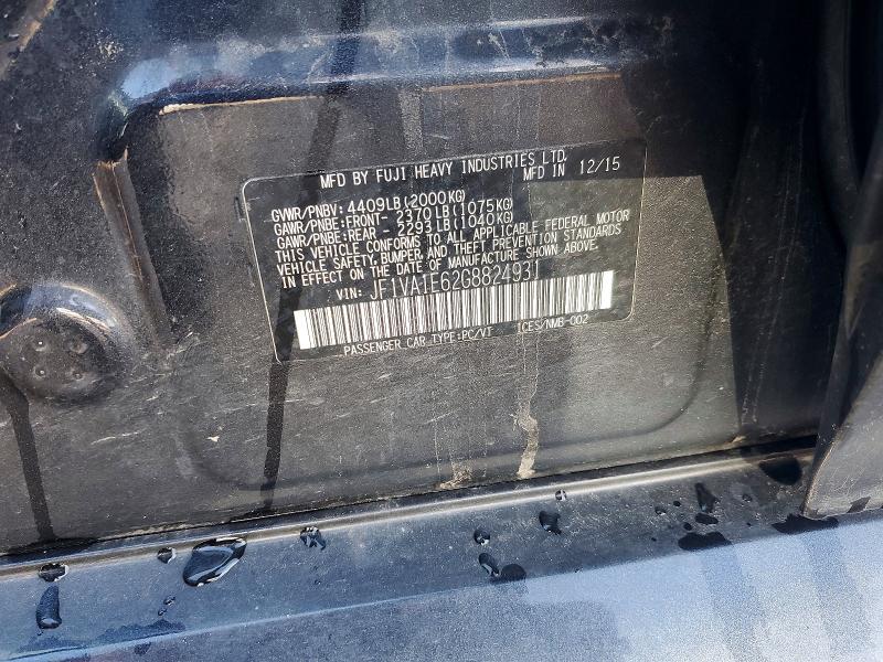 Продажа на аукционе авто 2016 Subaru Wrx, vin: JF1VA1E62G8824931, номер лота: 52018296