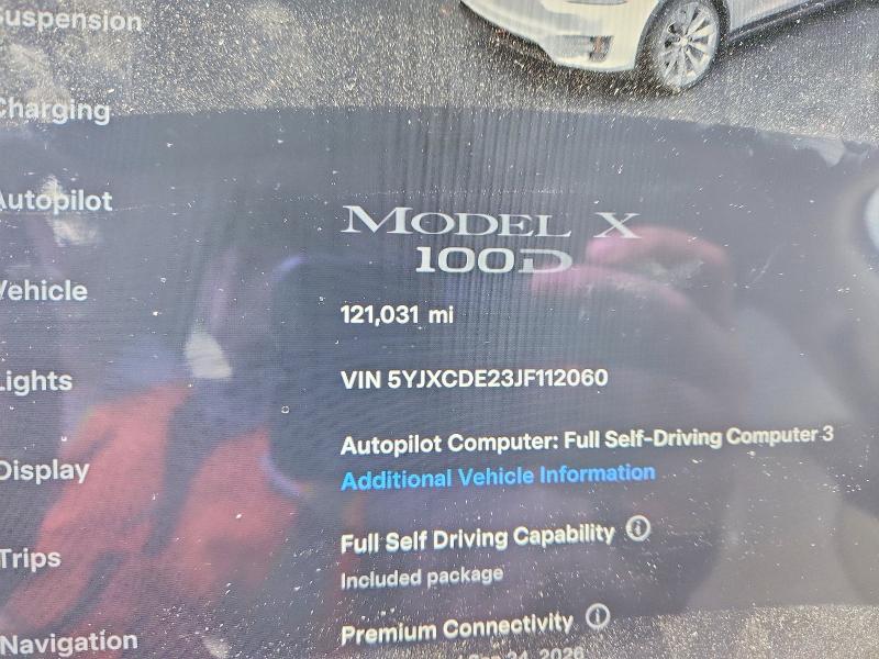 52499456 :رقم المزاد ، 5YJXCDE23JF112060 vin ، 2018 Tesla Model X مزاد بيع