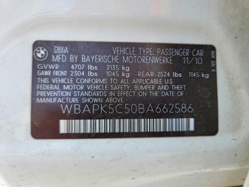 Продаж на аукціоні авто 2011 Bmw 328, vin: WBAPK5C50BA662586, номер лоту: 52964856
