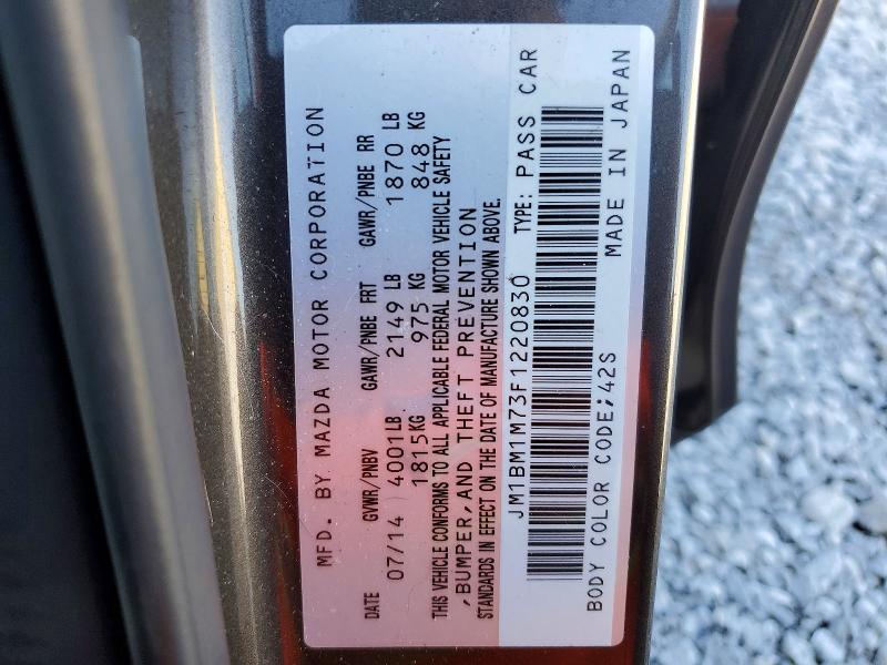 Aukcja sprzedaży 2015 Mazda 3, vin: JM1BM1M73F1220830, numer aukcji: 50980356