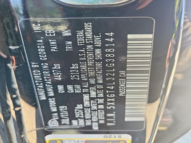 Aukcja sprzedaży 2020 Kia Optima, vin: 5XXGT4L32LG388144, numer aukcji: 54811536