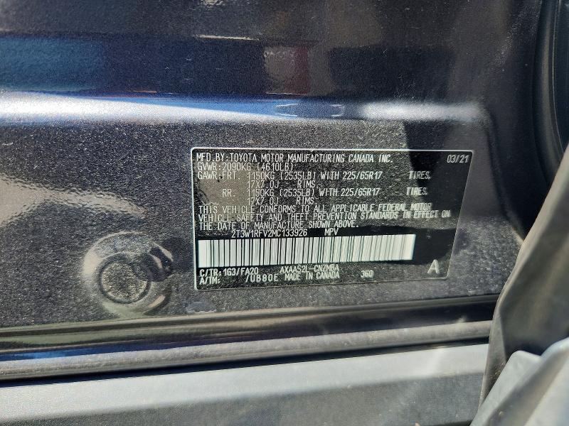 Продажа на аукционе авто 2021 Toyota Rav4, vin: 2T3W1RFV2MC133926, номер лота: 54186426