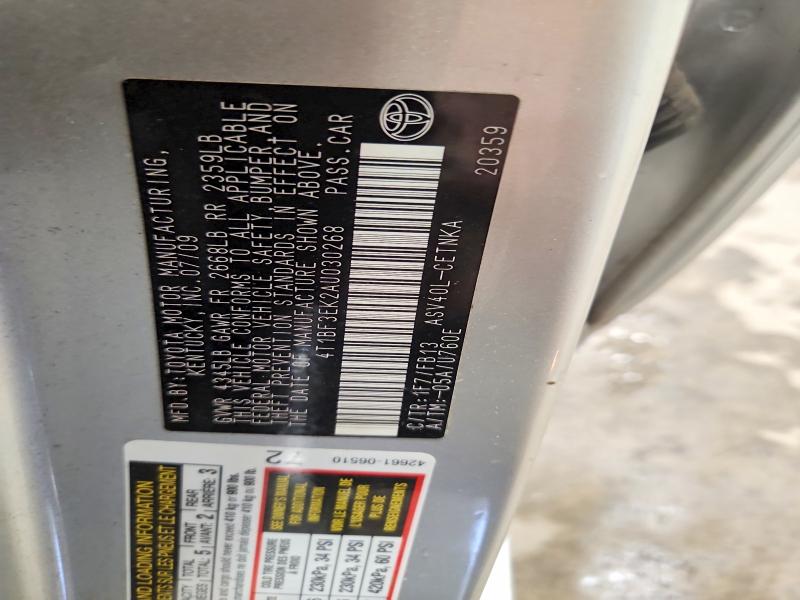 54629096 :رقم المزاد ، 4T1BF3EK2AU030268 vin ، 2010 Toyota Camry مزاد بيع