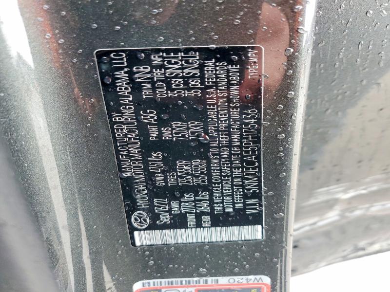 54634436 :رقم المزاد ، 5NMJECAE5PH175436 vin ، 2023 Hyundai Tucson مزاد بيع
